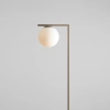 Stojąca lampa kulista ZAC 1038A17_1 szklana metalowa biała beżowa