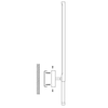 Kinkiet na ścianę FRESCO ST-MD1024M LED 13W 3000K listwa złoty