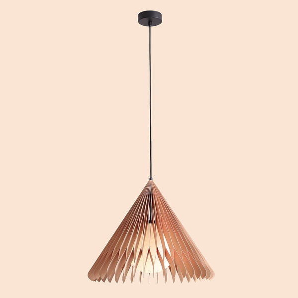 Lampa zwisająca boho SUN 1140G_M Aldex do jadalni drewniana