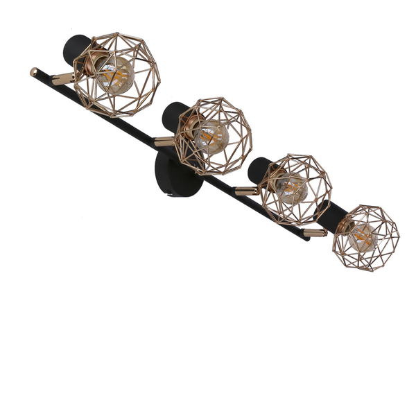 Lampa sufitowa do salonu Acrobat 94-66657 Candellux koszyczki druciane czarne
