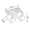 Sufitowa lampa Toras 73124 Rabalux tuby regulowane metalowe czarne