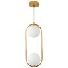 Lampa wisząca COSTA DUO DP0002-2 gold Step metal szkło kule złota