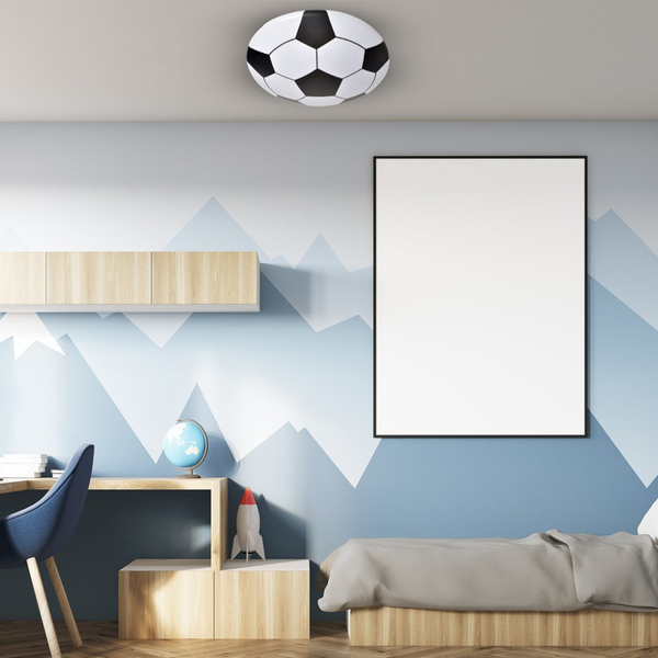 Dziecięca LAMPA sufitowa BALL ML6179 Milagro metalowa OPRAWA piłka nożna LED 18W 4000K plafon biały czarny