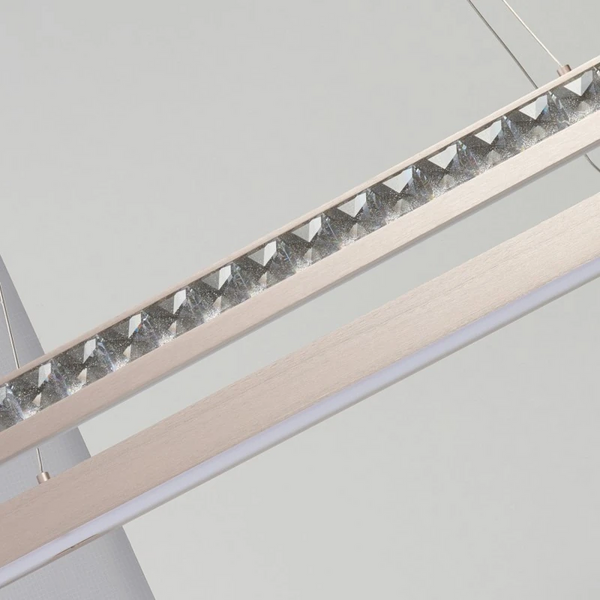 Owalna lampa wisząca CAMELIA różowe złoto AZ6771 1xLED 60W 3000K do jadalni
