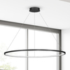 Wisząca lampa pierścieniowa Saturno ML8864 Milagro LED 65W 4000K IP44 czarna