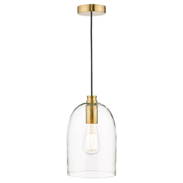 Wisząca lampa nad stół Archie ARC0163 szklana do jadalni szklana mosiądz