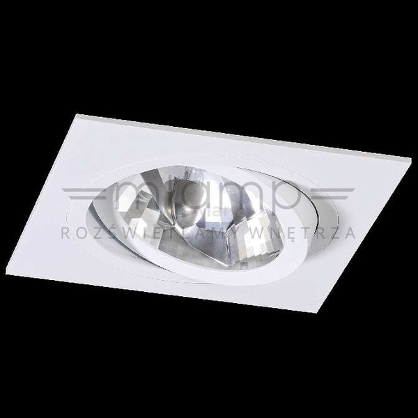 Oczka LAMPA sufitowa Faro I Bianco Orlicki Design metalowa OPRAWA podtynkowa wpust kwadratowy biały