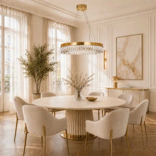 Kryształowa wisząca lampa ALEXIS złota ST-8876P-60 1xLED 15W 3000K ring