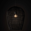 Lampa wisząca Haiti 11168 japandi klatka siatka kosz bambusowa czarna