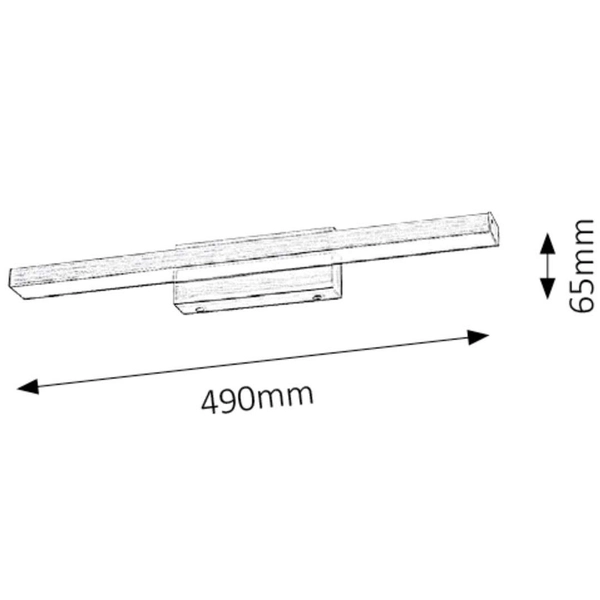 Łazienkowa LAMPA ścienna JOHN 5721 Rabalux metalowa OPRAWA kinkiet belka LED 12W 4000K IP44 brązowa biała