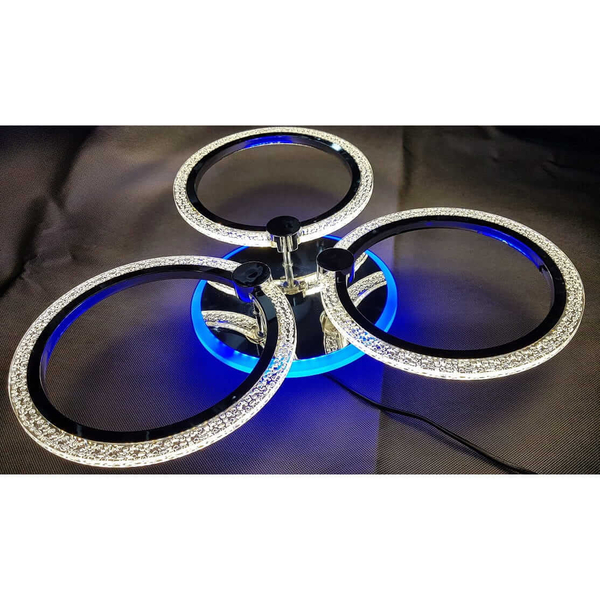Sufitowa lampa DRS2032/3 rings 48 LED 47W 3000-6000K tryb nocny chrom