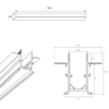 Podtynkowa szyna magnetyczna Magnetic MT0006 Maxlight 1m czarna