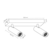 Sufitowa lampa regulowana GRADO 22974/02/15 tuba metalowa szara
