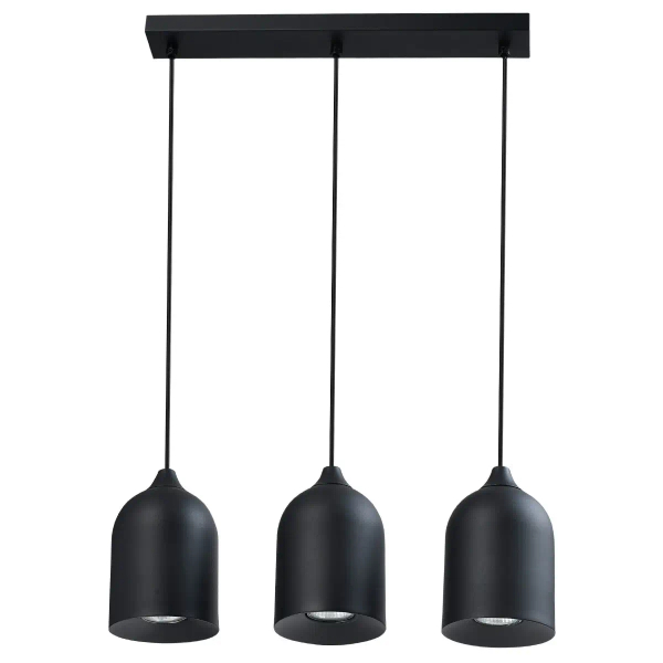 Potrójny wiszący żyrandol Nilo LP-0110/3L BK do jadalni czarny