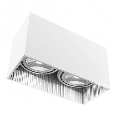 Plafon LAMPA sufitowa GROOVE 9383 Nowodvorski metalowa OPRAWA prostokątna downlight biała