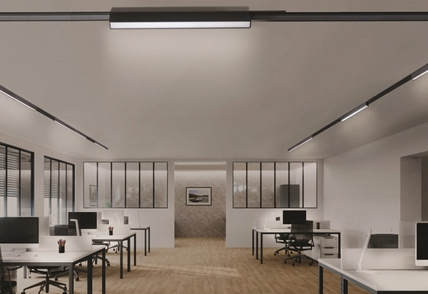 Lampa podłużna sufitowa Saga AZ5305 LED 30W do systemu 1-faz czarna