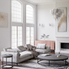 Wisząca lampa modernistyczna Palermo P21060NI liście metal szkło nikiel