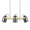 Metalowa lampa wisząca Resi A8163-3A Zumaline nad wyspę metalowa czarna