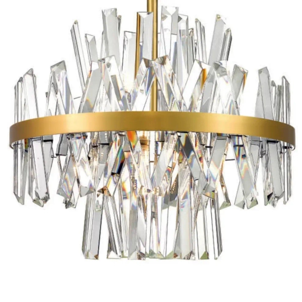 Sufitowa lampa Constantinople C0567-08C-7GAC kryształ przezroczysta złota