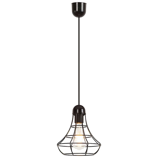 LAMPA wisząca RAMSEY 4649 Rabalux metalowa OPRAWA loftowa klatka ZWIS na kablu czarny