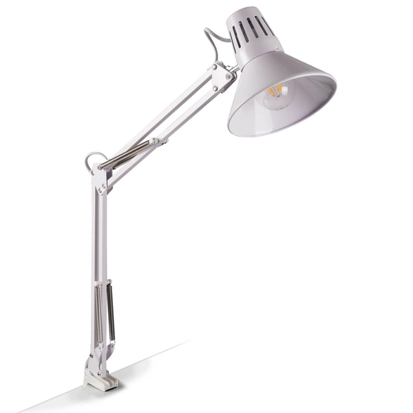 Gabinetowa lampa na biurko WORKER 327536 z regulacją biała