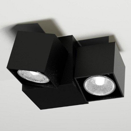 Natynkowa LAMPA sufitowa BIZEN 2211 Shilo metalowa OPRAWA reflektorowa kostki czarne