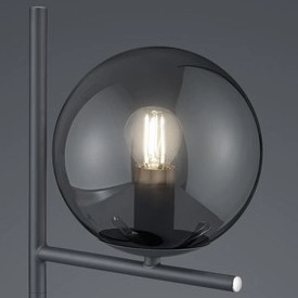 Modernistyczna LAMPA stołowa PURE 502000142 Trio szklana LAMPKA stojąca kula grafitowa przydymiona