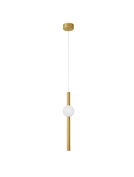 Nowoczesna lampa wisząca IGUALA LE42762 ball tuba LED 10W 3000K złota