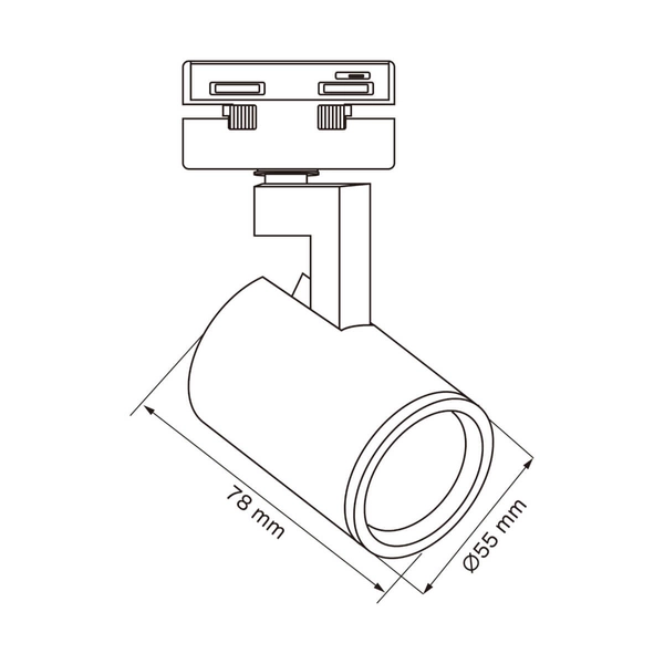 1-fazowy reflektor sufitowy do szynoprzewodów LYNX 329547 metalowy złoty