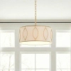 Łańcuchowa lampa wisząca modernistyczna NORFOLK złoty mat E27 4p sypialnia P04576AM-WH