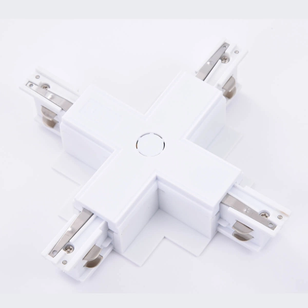 Krzyżowy łącznik Track AZ4301 do 3-faz systemu szynowego podtynkowy biały