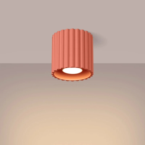 Lampa sufitowa tuba AURA SL.1824 brzoskwiniowa ryfel 1xGU10 do salonu