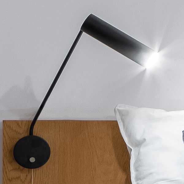 Ścienna LAMPA tuba EYE SUPER 6501 Nowodvorski metalowa OPRAWA kinkiet na wysięgniku czarny