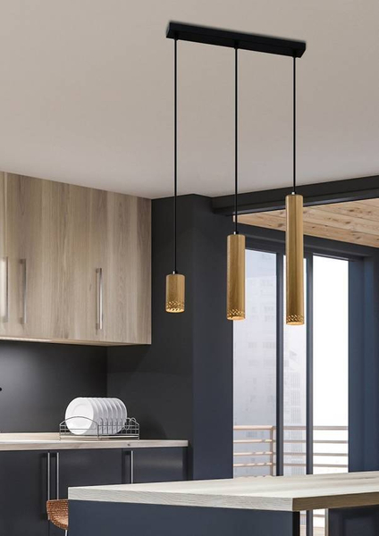 Lampa wisząca Tubo 33-79114 Candellux asymetryczna drewno czarna