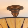 Witrażowa lampa sufitowa Dark star 64043 szklana tiffany czarna brązowa