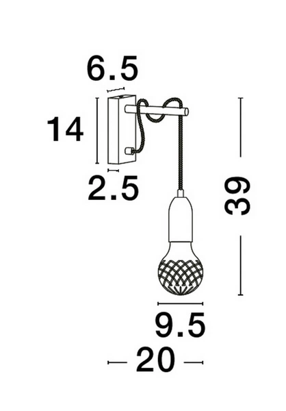 Pokojowa lampa ścienna Bani kinkiet nad łóżko czarna