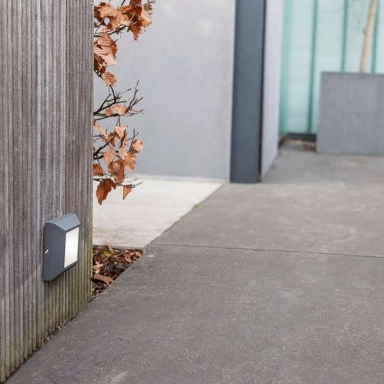 Zewnętrzna LAMPA ścienna HELENA 6402101118 Lutec elewacyjna OPRAWA kwadratowa LED 4W 4000K outdooor IP54 szara