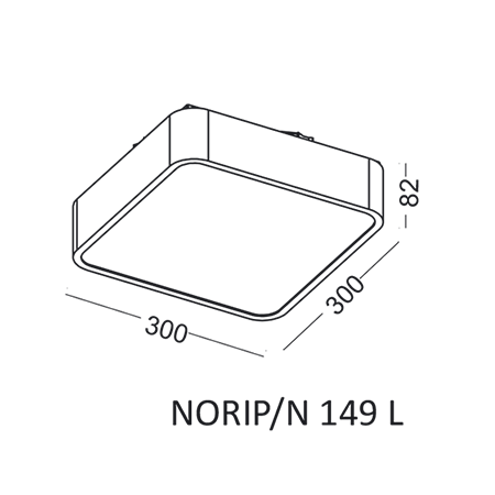 Plafon do salonu Norip 314901103 Elkim LED 16W 3000K czarny