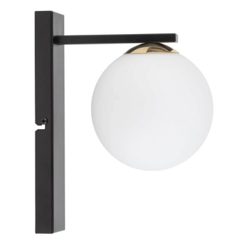Kinkiet bańka Silia 33700 Sigma kula metalowa szklana biała czarna