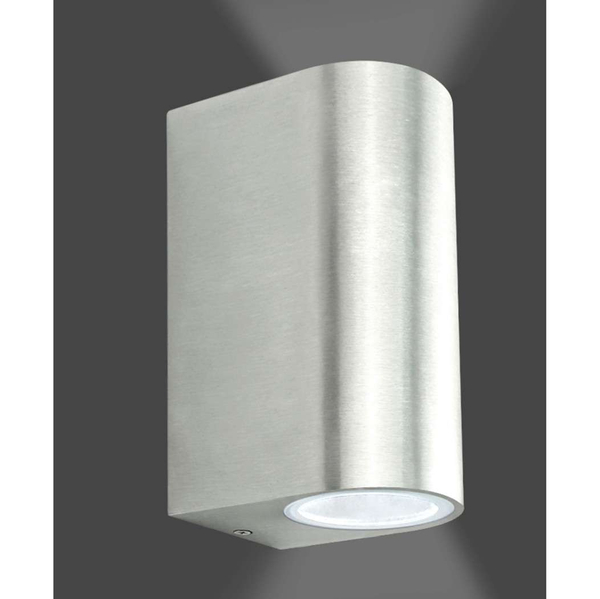 Zewnętrzna LAMPA elewacyjna BOSTON 304599 Polux metalowa OPRAWA ścienna KINKIET do ogrodu outdoor IP44 satyna szczotkowana