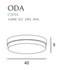 Łazienkowa LAMPA sufitowa ODA C0194 Maxlight plafoniera OPRAWA metalowa okrągły plafon IP44 czarny