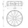 Plafon z wentylatorem VULKOR DL032-61105 RL Light loft druciak drewniany czarny