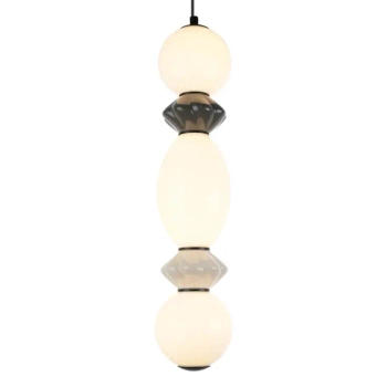 Wisząca lampa ceramiczna Balos PND-94921-3V-BK LED 14W 3000K szary czarny