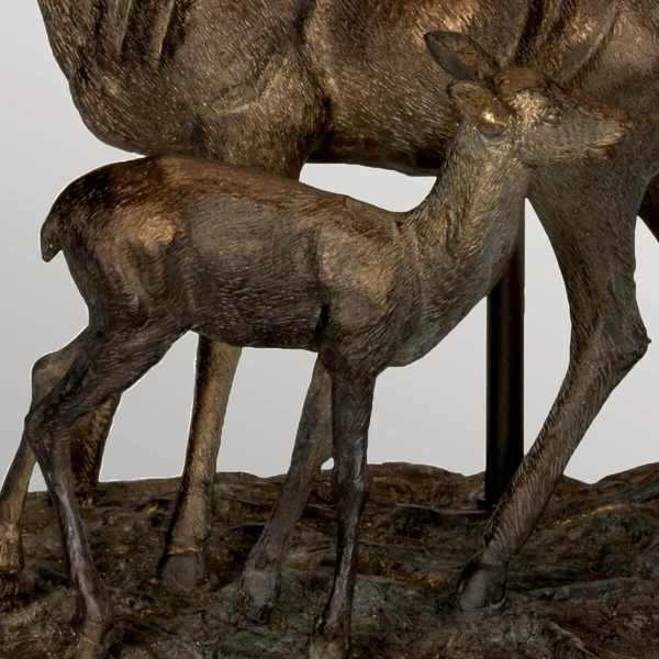 Stołowa lampa z abażurem Amelia DL-AMELIA-TL jeleń mosiądz beżowy