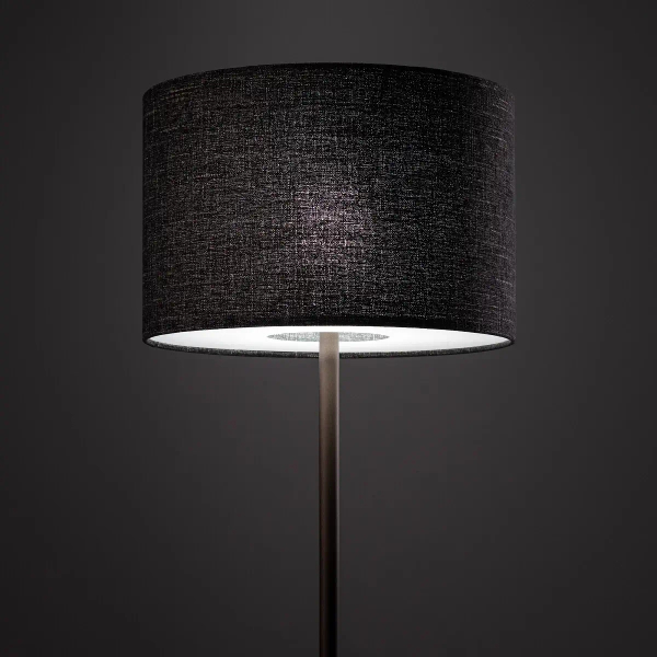 Podłogowa lampa do salonu AMARELA 11663 z tkaniny brązowa