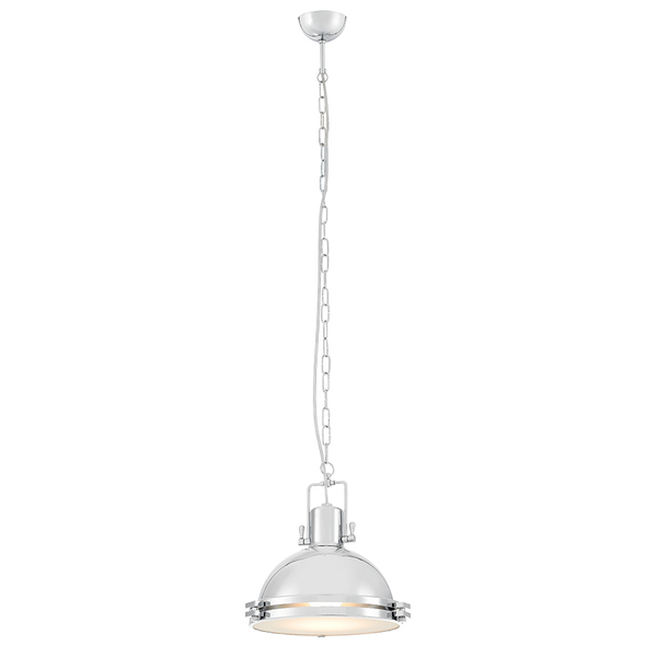 Industrialna LAMPA wisząca NAUTILIUS M 10262103 Kaspa metalowa OPRAWA na łańcuchu ZWIS okrągły chrom