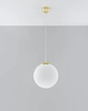 LAMPA wisząca SL.0716 loftowa OPRAWA szklany ZWIS kula ball biała złota