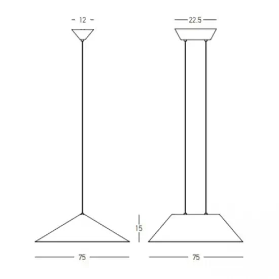 Nieregularna wisząca lampa 23173 LED 12W 3000K panele akustyczne szary