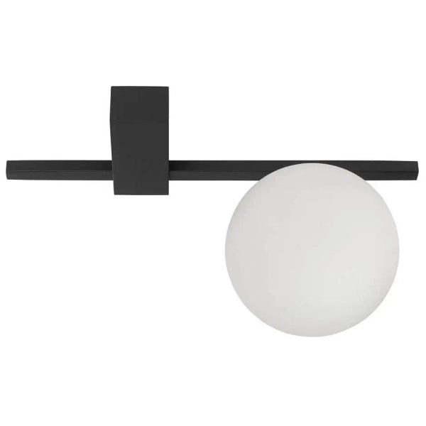 Nasufitowa lampa Pik 10299 loftowa kula czarna biała