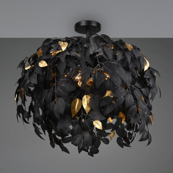 Plafoniera dekoracyjna Leavy R60463032 RL Light listki czarna